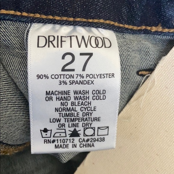 Driftwood Charlee High Rise Wide Leg Raw Hem Denim - Picture 8 of 8